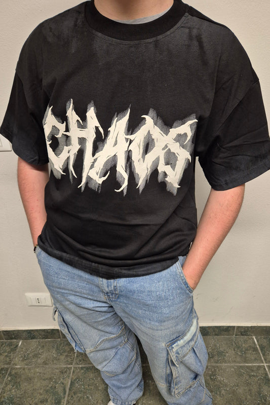 T-shirt Chaos Nera