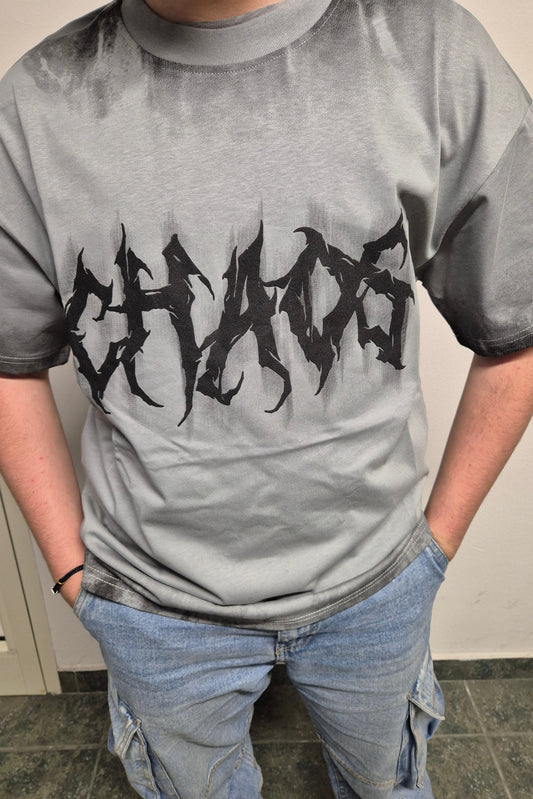 T-shirt Chaos Grigia