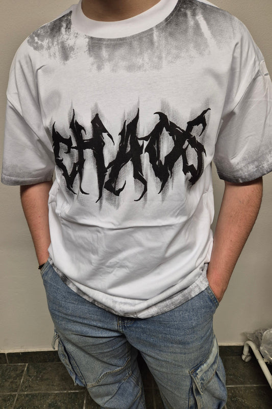 T-shirt Chaos Bianca