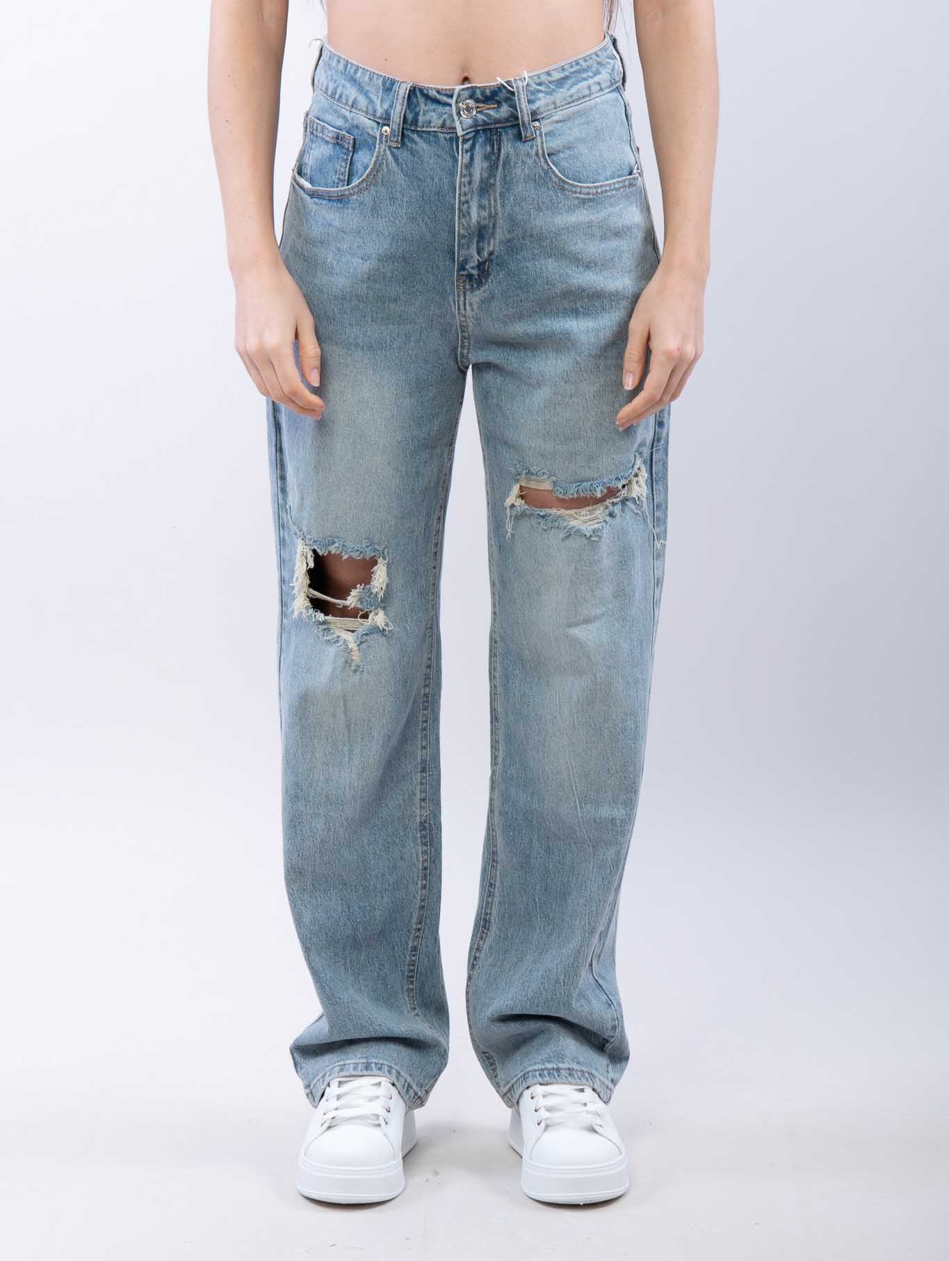 Jeans Donna Denim Strappati