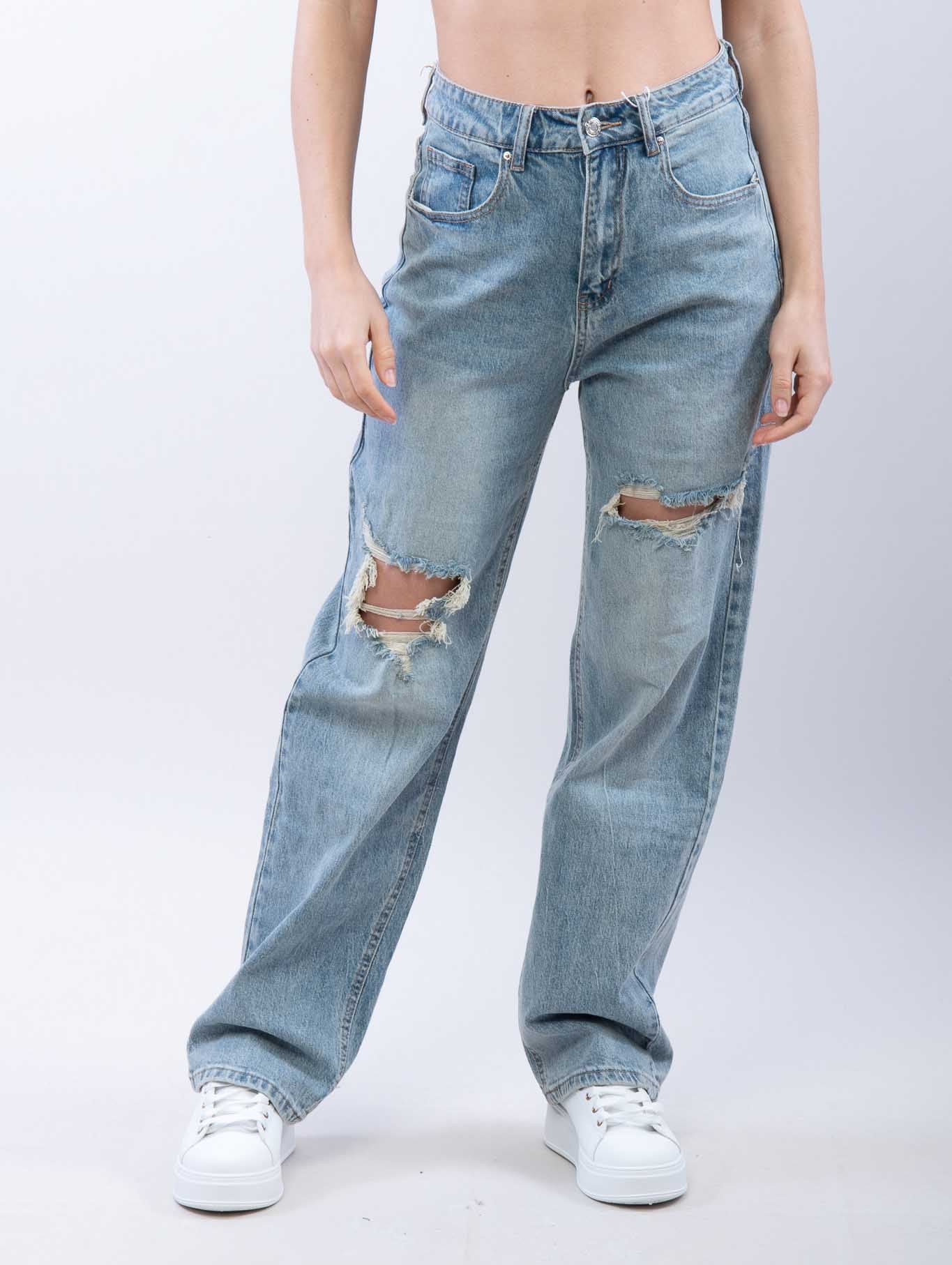 Jeans Donna Denim Strappati