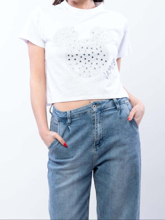 T-shirt Mickey Love Bianca